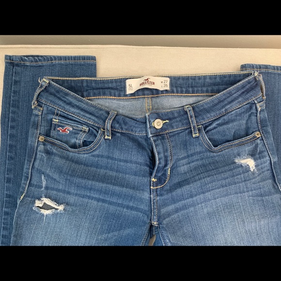 Hollister Medium Blue Jeans Size 5L - Picture 3 of 6